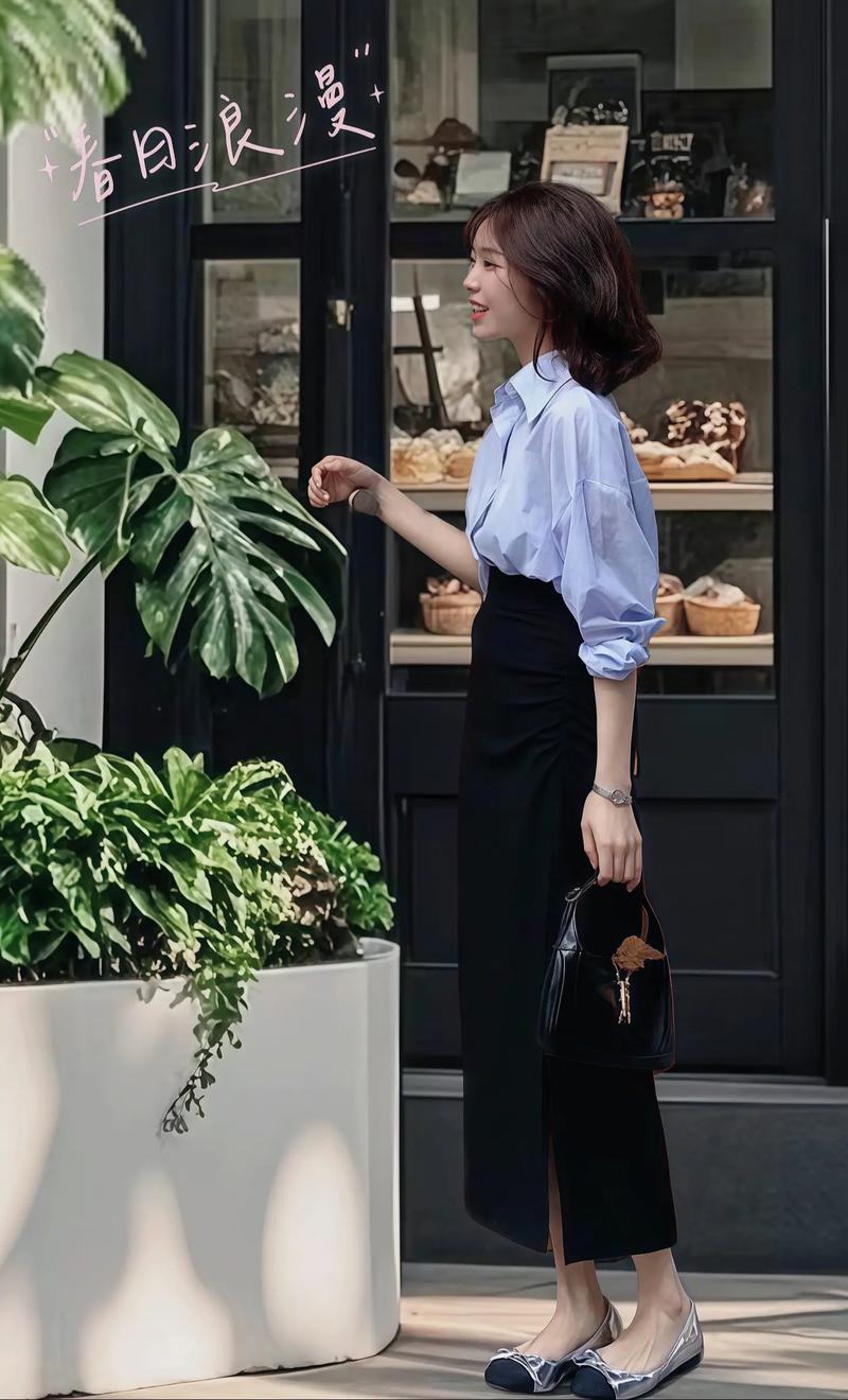 衬衫和高腰裙子怎么搭配