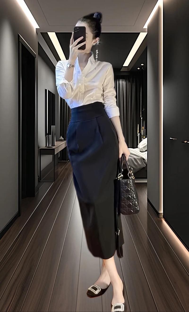 衬衫和高腰裙子怎么搭配