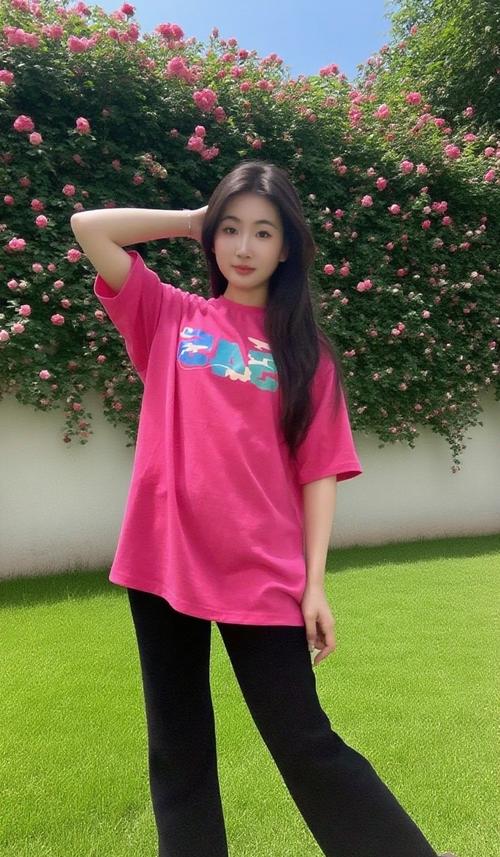 粉色短袖上衣怎么搭配图片