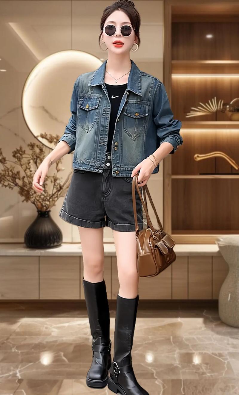 修身牛仔外套怎么搭配