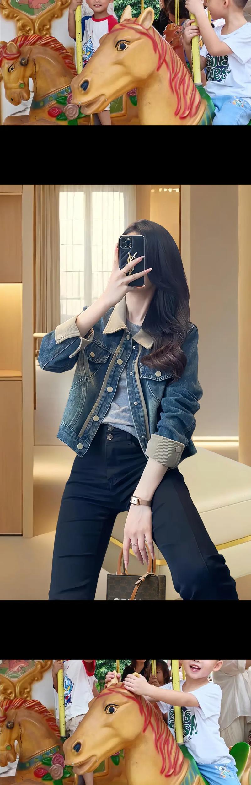 修身牛仔外套怎么搭配