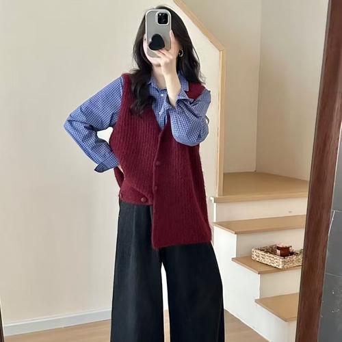 中长针织开衫怎么搭配图片