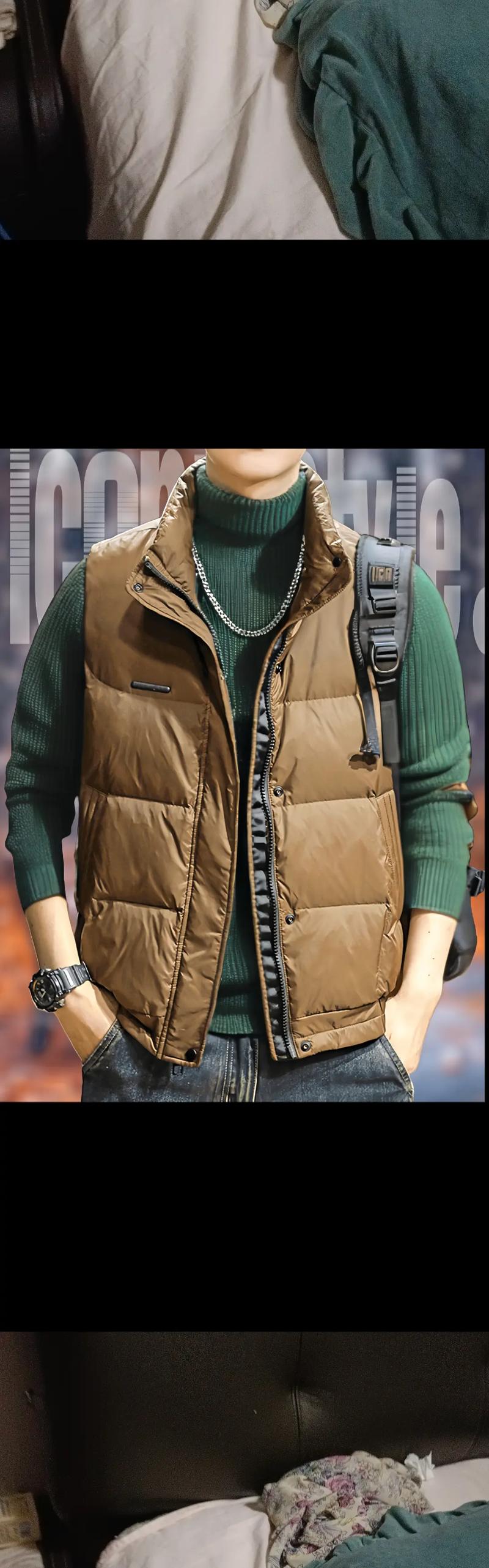 羽绒男马甲怎么搭配