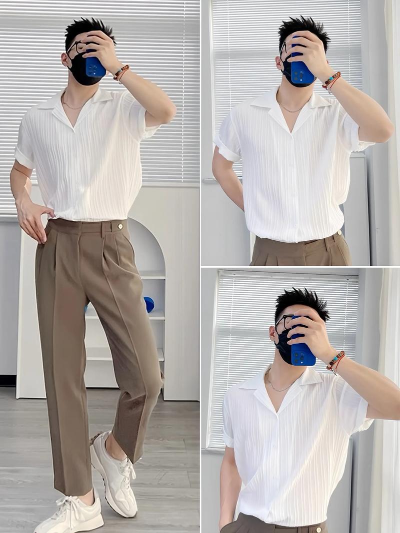 半袖衬衫怎么搭配图片