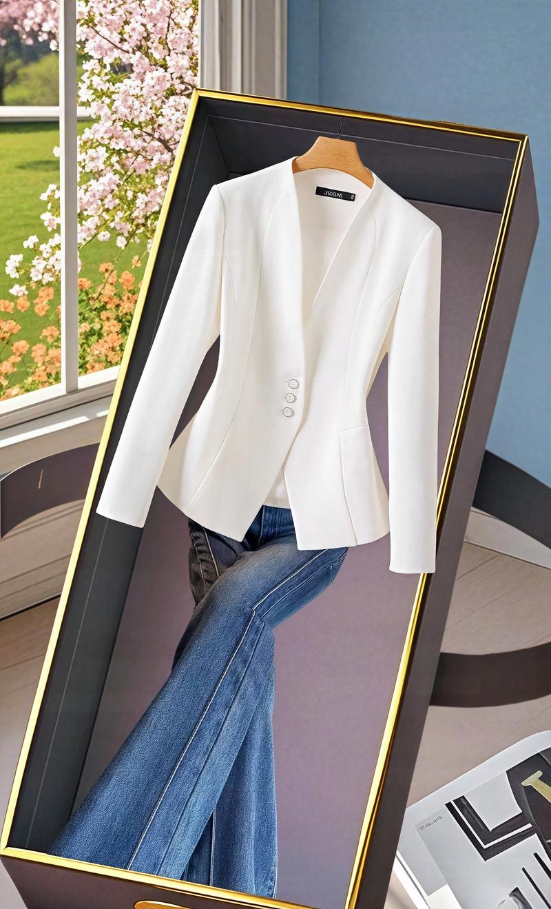 白色的小西装怎么搭配