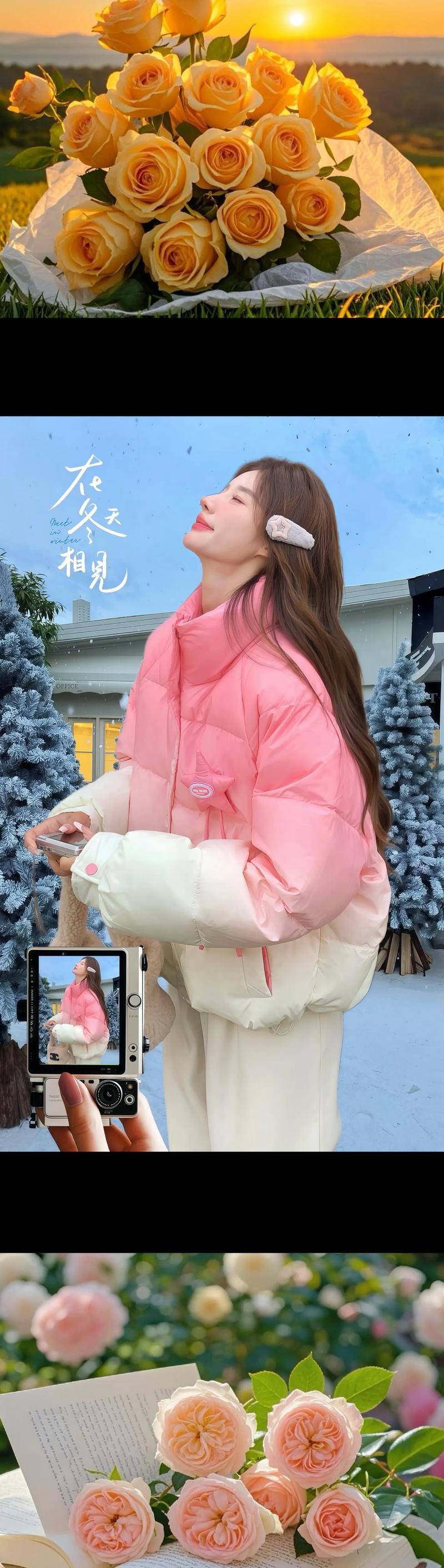 冬季粉色棉短袖内搭怎么搭配