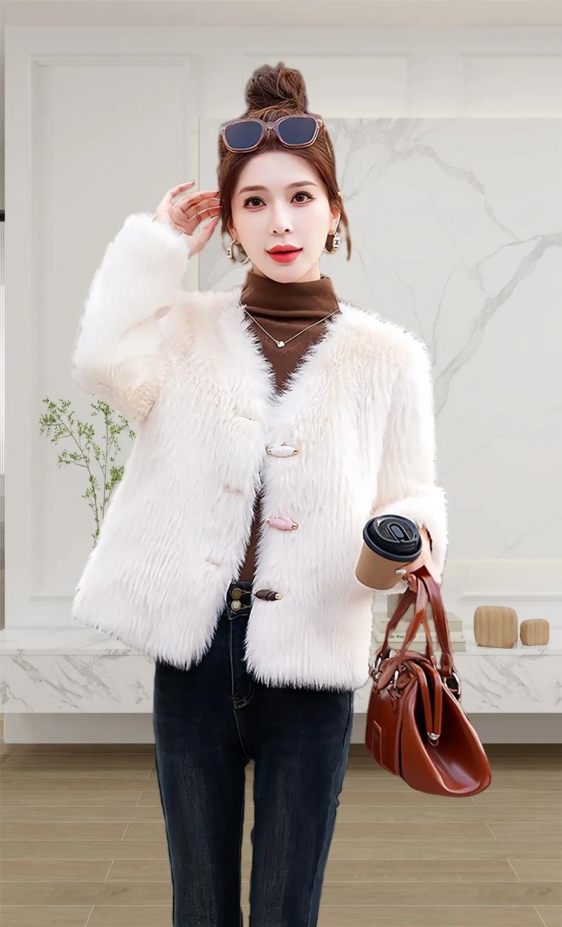 短皮草外套怎么搭配