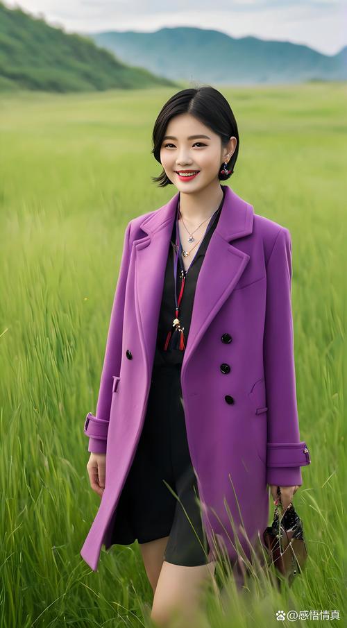 粉紫色大衣怎么搭配