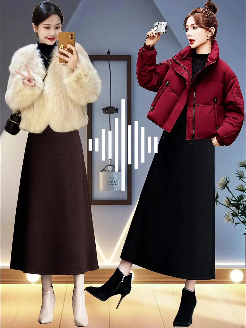 半身毛呢裙怎么搭配衣服