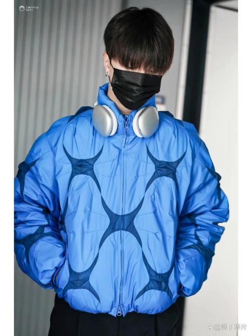 男款蓝色羽绒服怎么搭配图片欣赏
