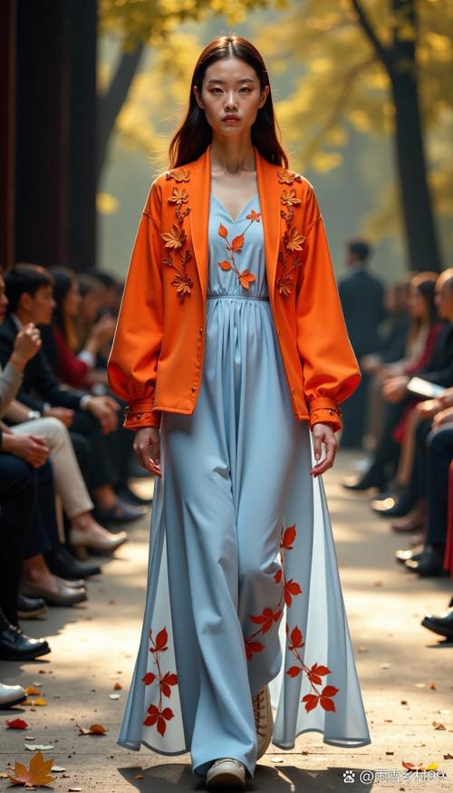 橙红色外套怎么搭配图片