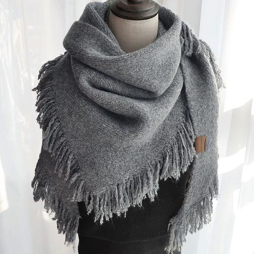 灰色怎么搭配围巾