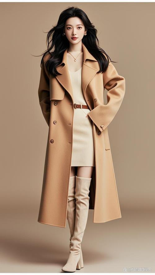 卡其色双面呢大衣怎么搭配