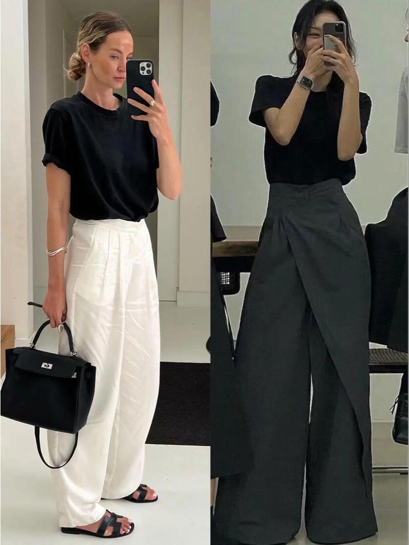 黑t恤配什么颜色裤子