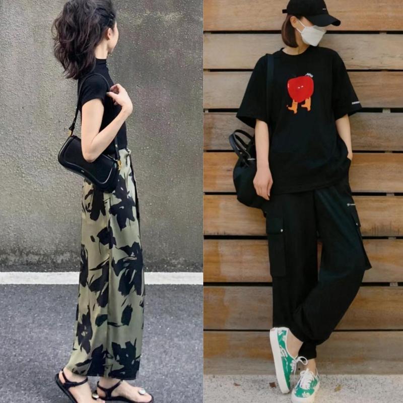 黑t恤配什么颜色裤子