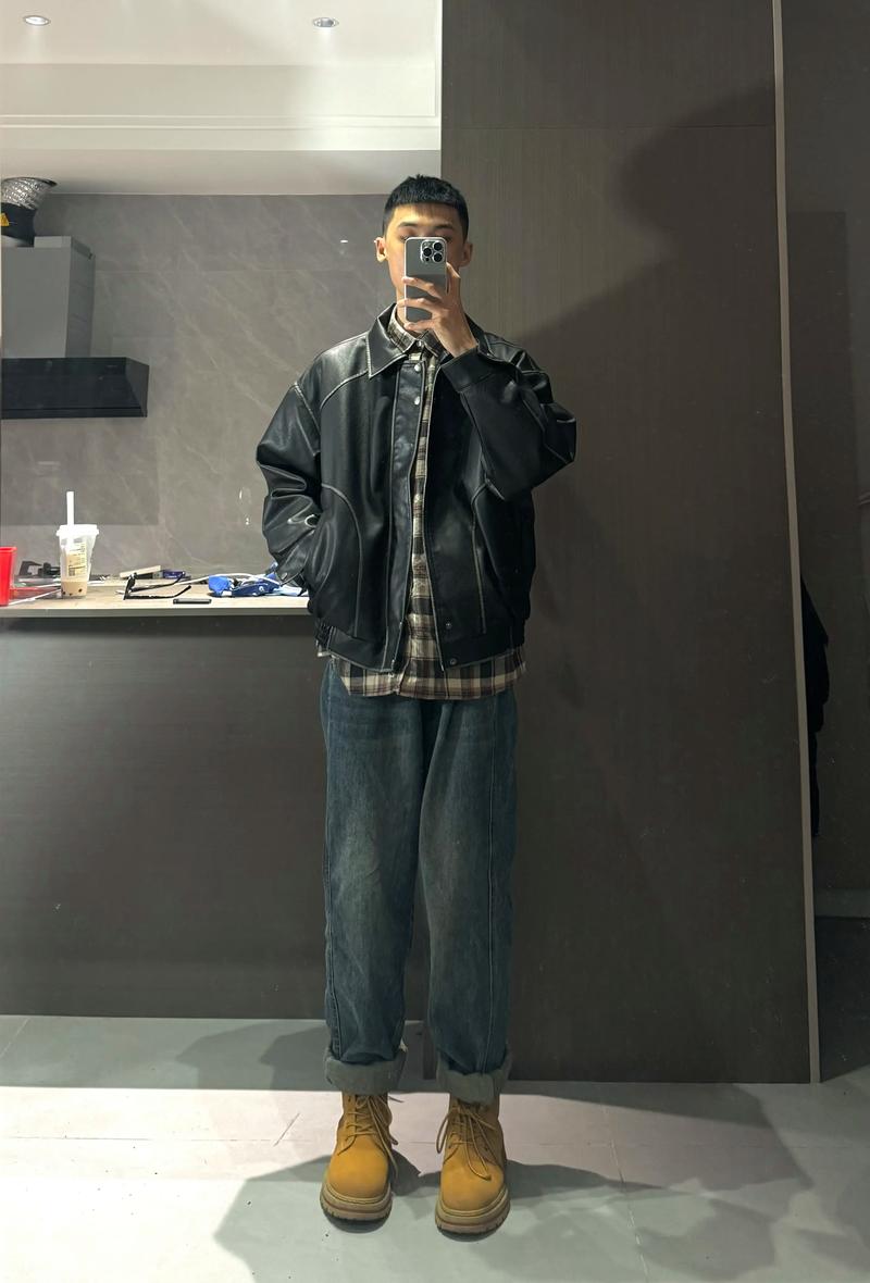 皮衬衫外套怎么搭配图片