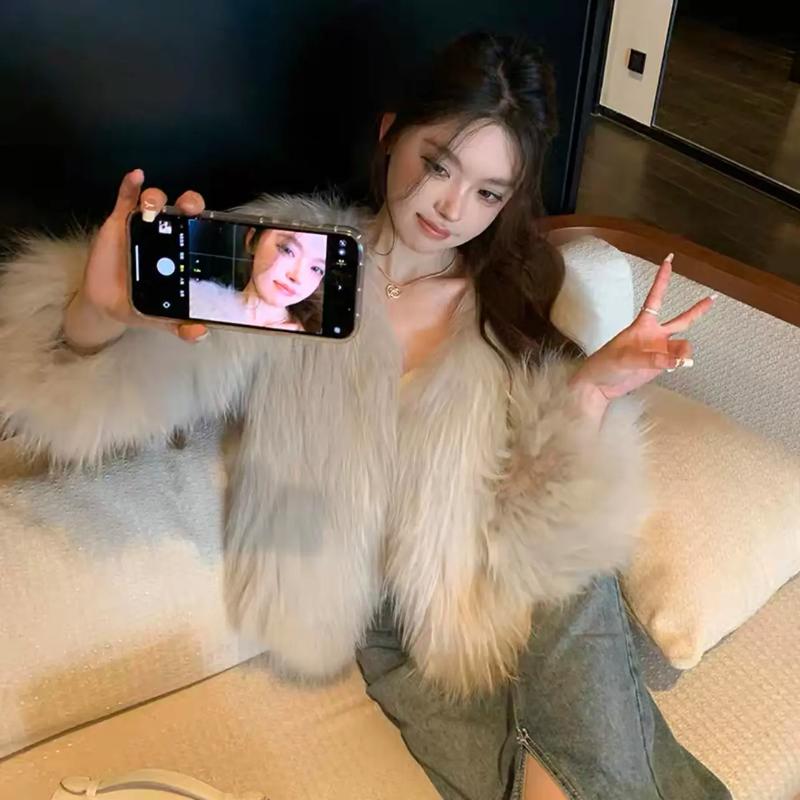 貂子毛外套怎么搭配