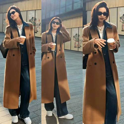 中长款大衣配什么裤子