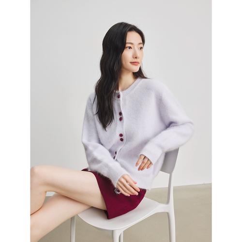 短款兔毛毛衣怎么搭配