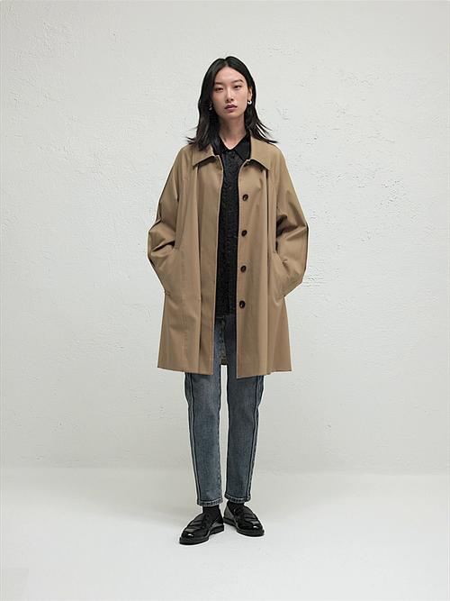 卡其色的长款风衣怎么搭配什么裤子