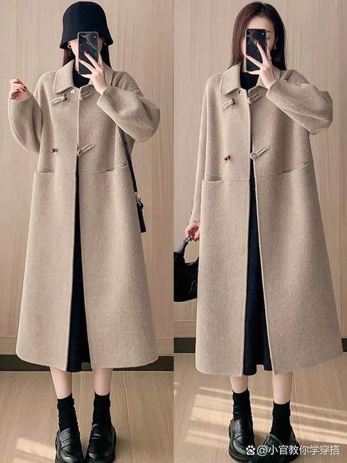 中款女呢子外套怎么搭配图片