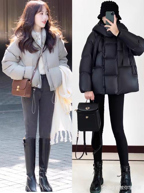 短款薄无领羽绒服怎么搭配