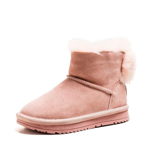 粉色棉靴怎么搭配图片