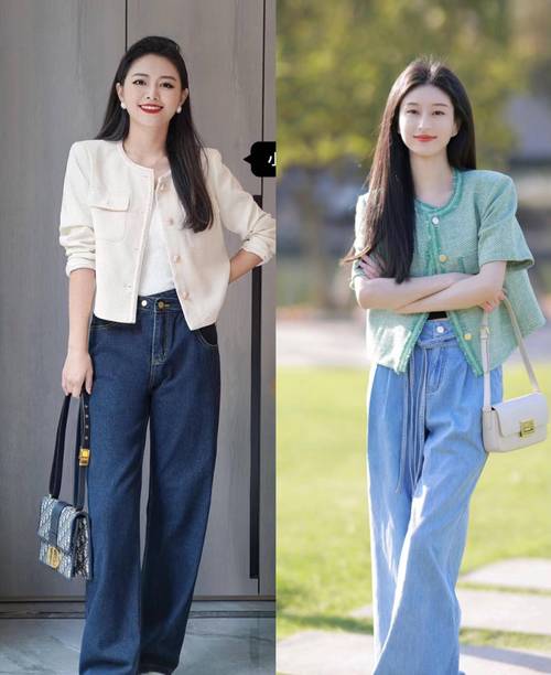 小香风外套配什么裤子