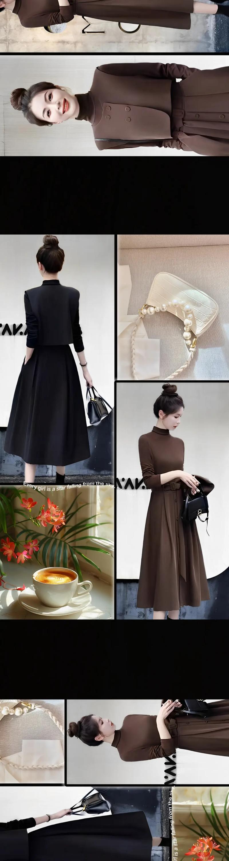 超长款长袖连衣裙怎么搭配什么外套