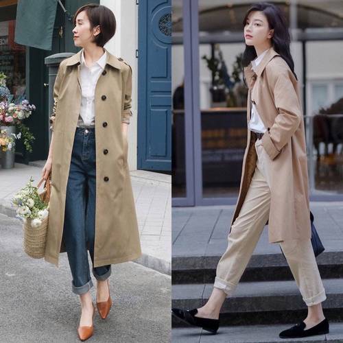 女生穿男士风衣怎么搭配什么裤子好看图片