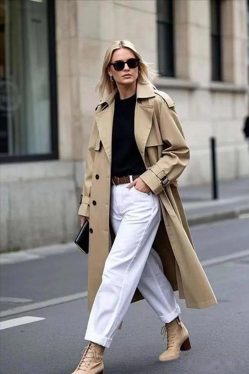 女生穿男士风衣怎么搭配什么裤子图片