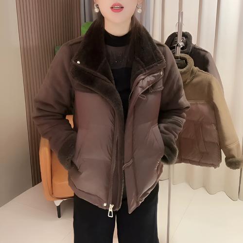 拼接面包服怎么搭配图片