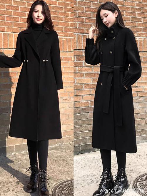 黑色冬季女士大衣怎么搭配