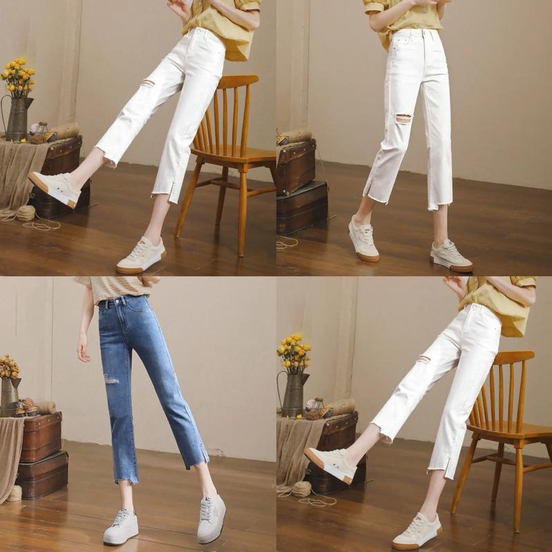 白色9分裤怎么搭配鞋子