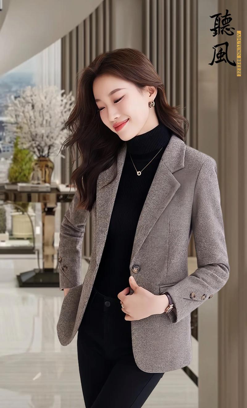 宽松毛呢西装怎么搭配图片