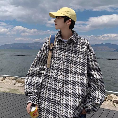 男士格子外套怎么搭配