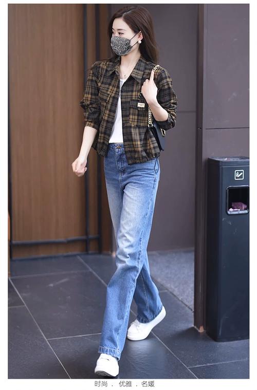 韩版格子衫短袖外套怎么搭配