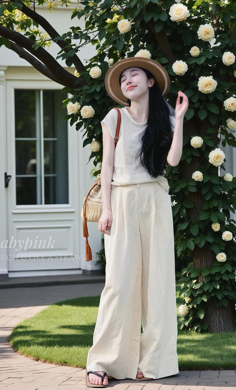 杏色衣服配什么裤子