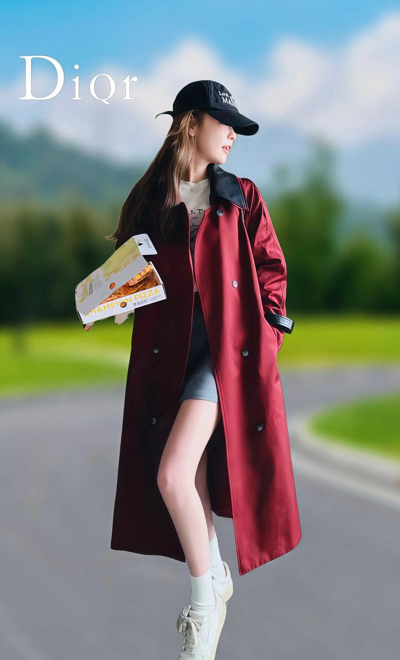 复古红大衣外套怎么搭配