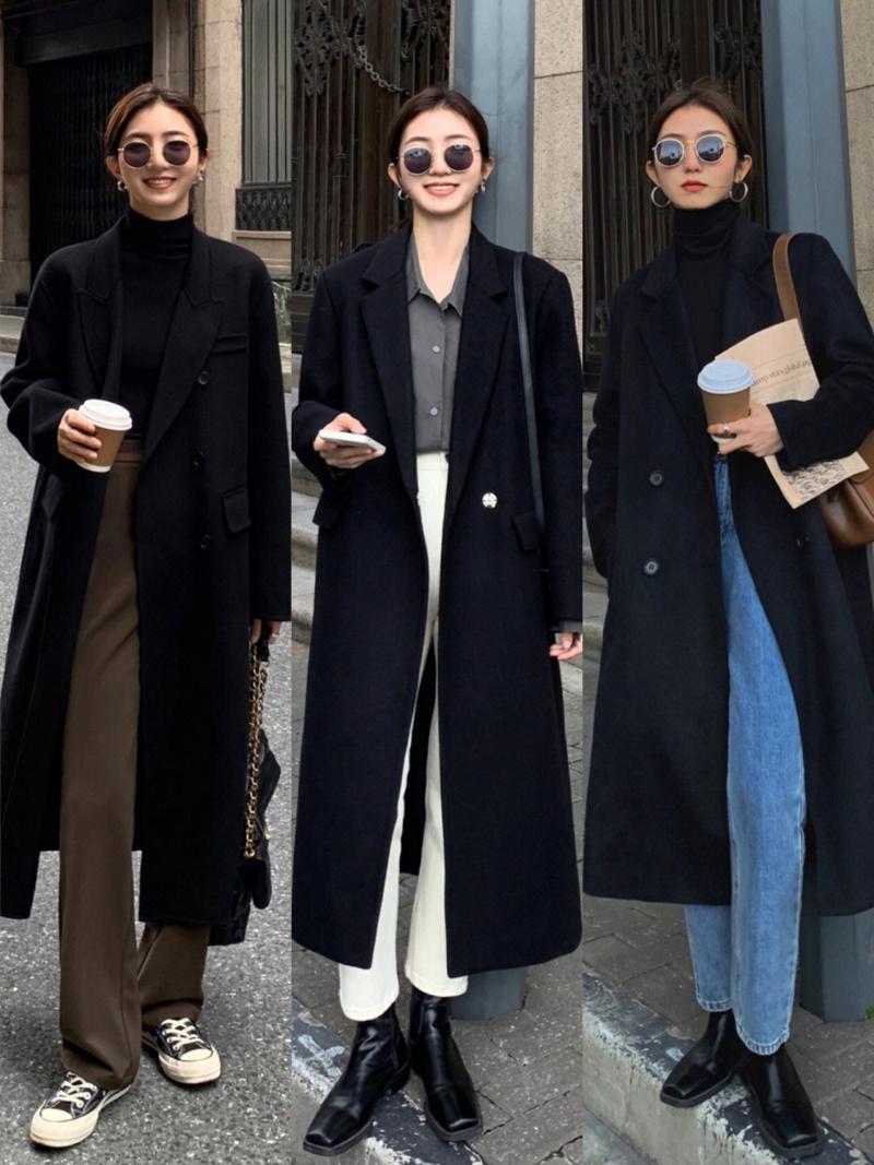 黑色风衣里面怎么搭配