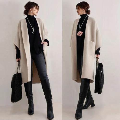 毛呢没领怎么搭配