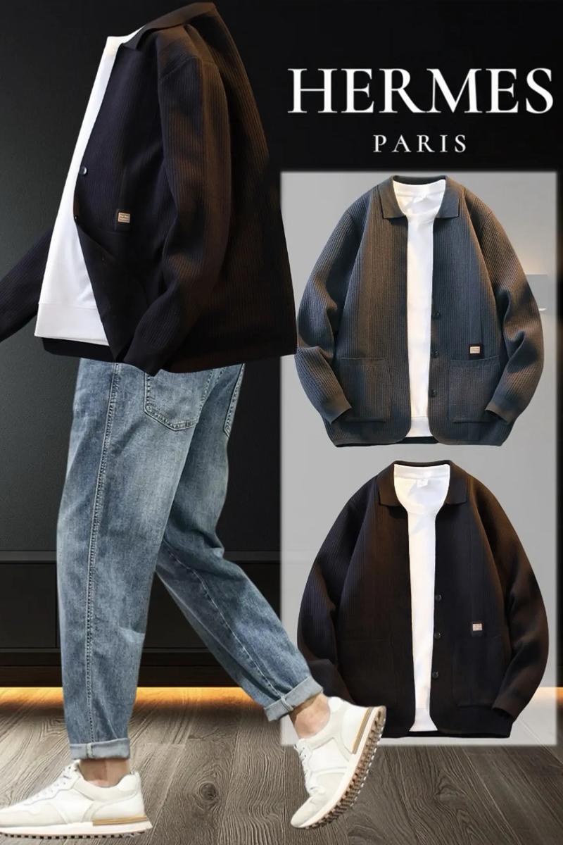 开衫毛衣男士怎么搭配