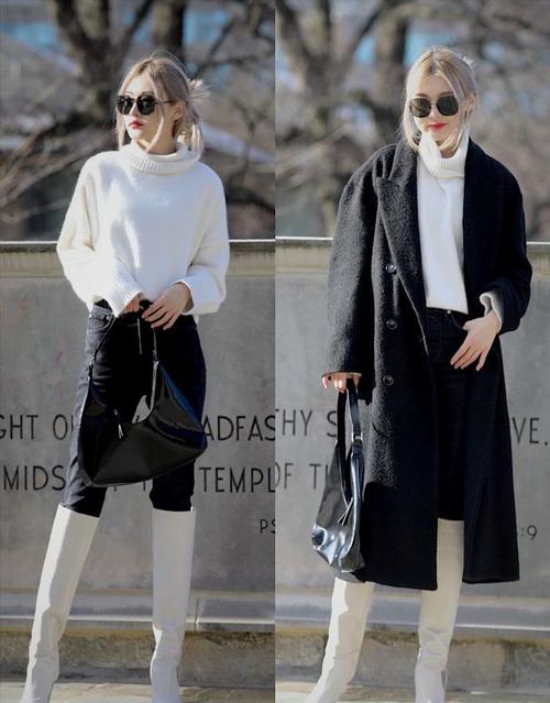 冬天怎么搭配好黑白红