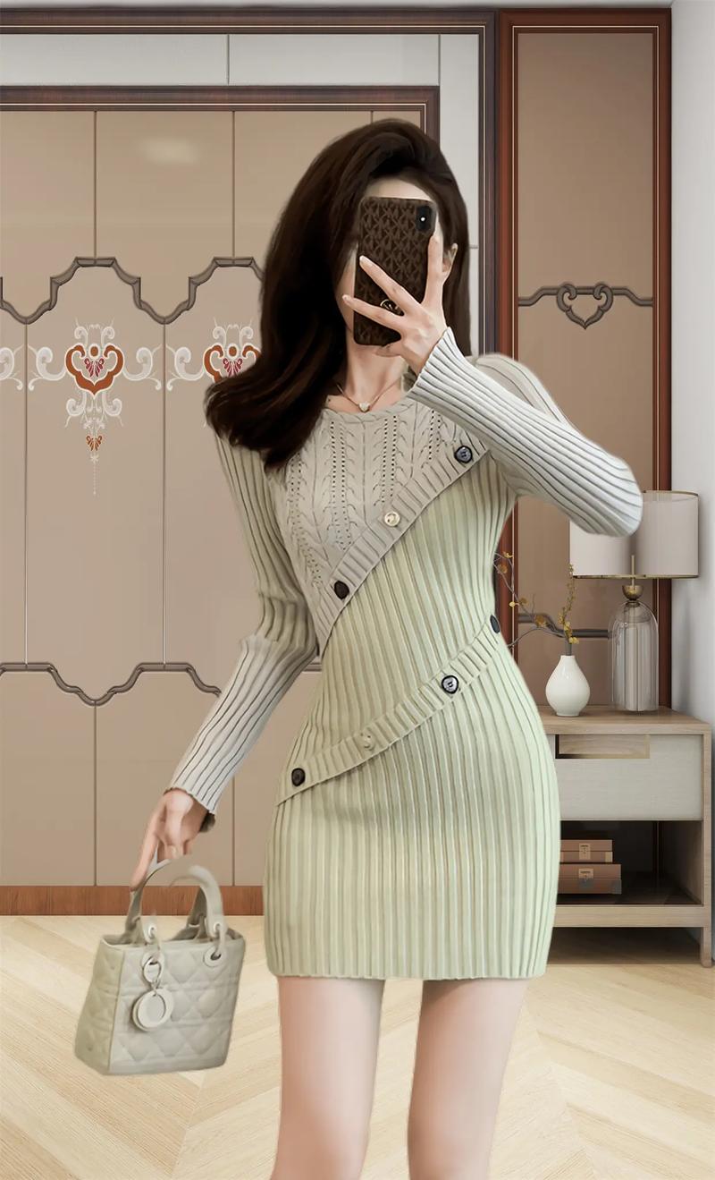 冬季针织包臀裙怎么搭配不冷