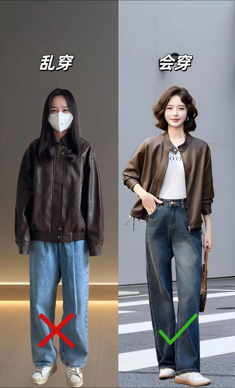 休闲短款女外套怎么搭配什么裤子好看