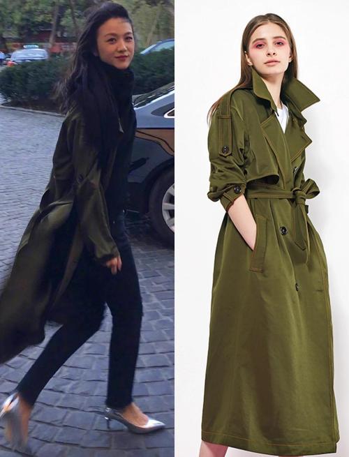 浅军绿大衣怎么搭配图片