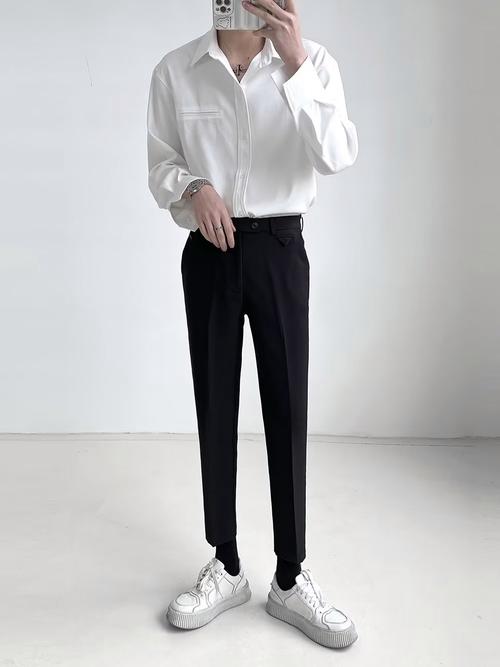 男士短寸衫要怎么搭配图片