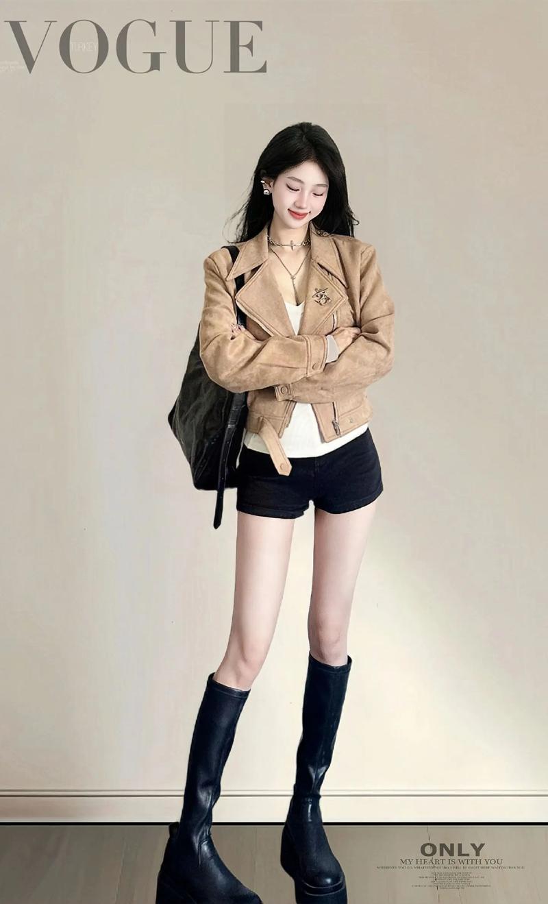 女士秋天短裤怎么搭配