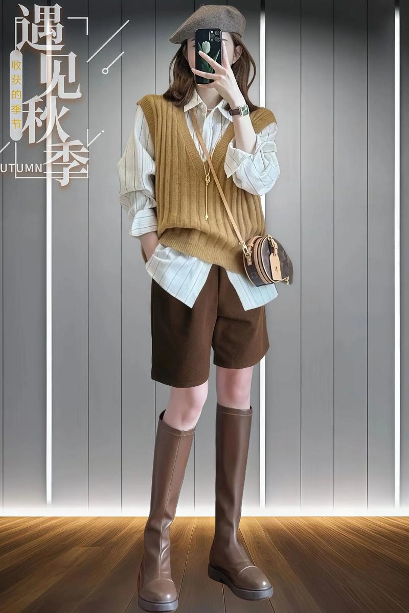 女士秋天短裤怎么搭配