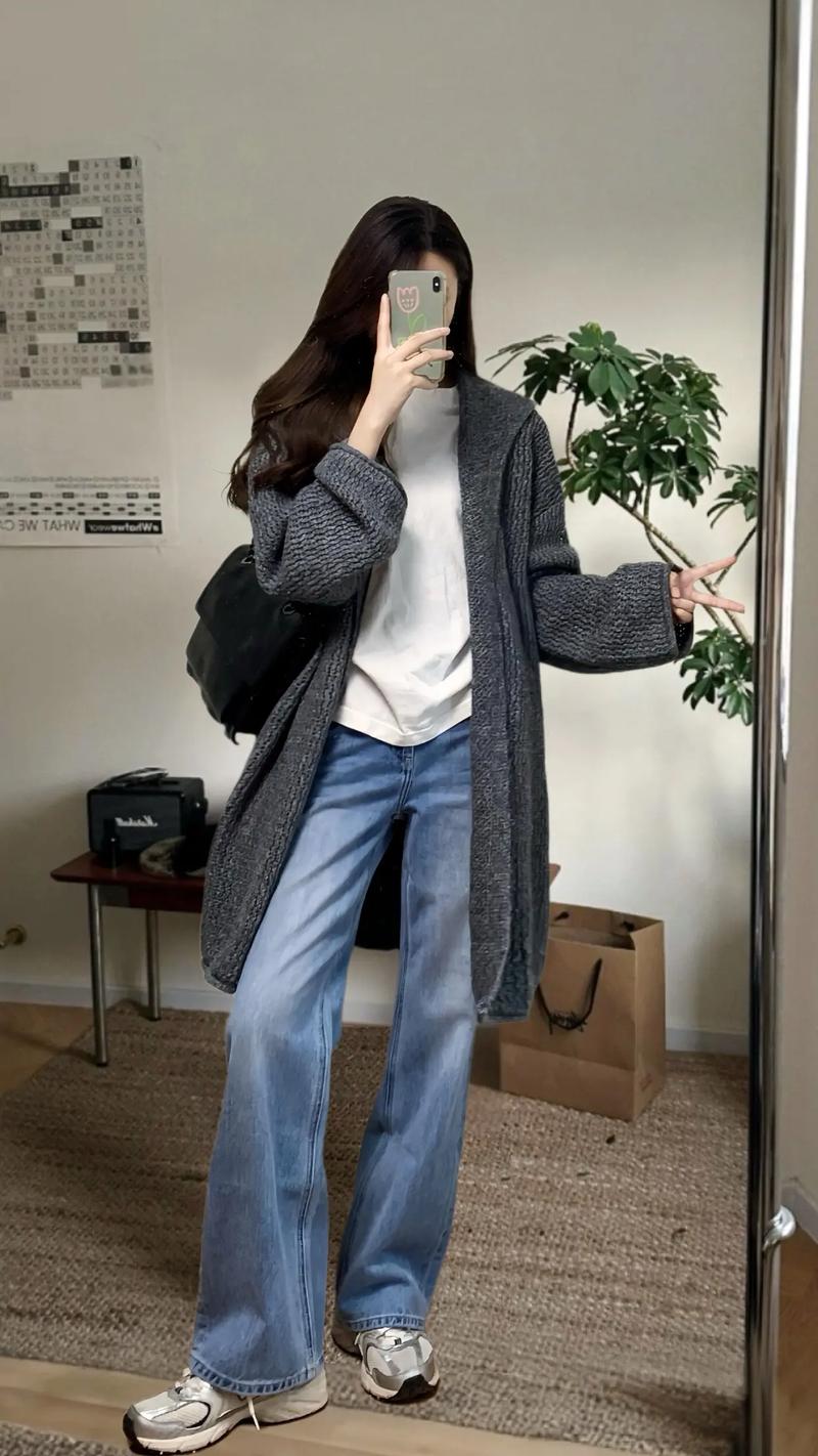 开衫阔腿裤怎么搭配外套